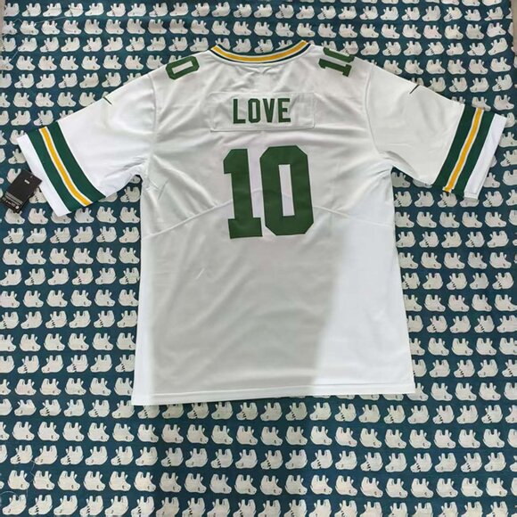Jordan Love Green Bay Packers #10 Nike White Jersey (Stitched and Embroidered) - Picture 2 of 8